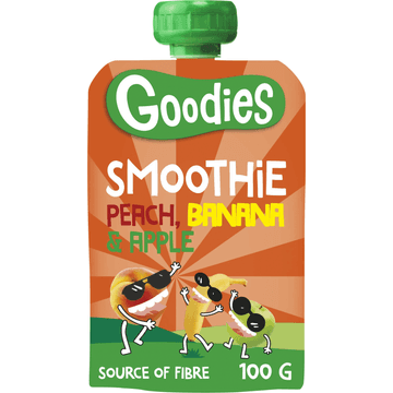Goodies Knijpfruit Smoothie Perzik, Banaan & Appel 100 g