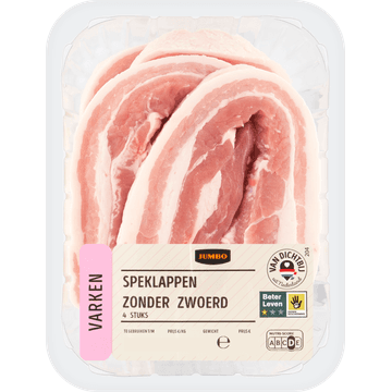 Jumbo Speklappen Zonder Zwoerd Varken 4 Stuks