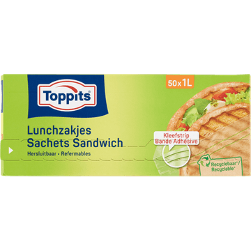 Toppits Lunchzakjes 1 L 50 Stuks