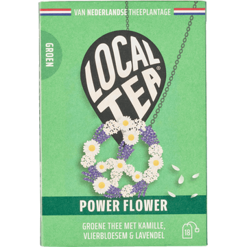 Localtea Power Flower Groene Thee met Kamille, Vlierbloesem & Lavendel 18 x 1,5 g