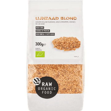 Raw Organic Food Lijnzaad Blond 300 g