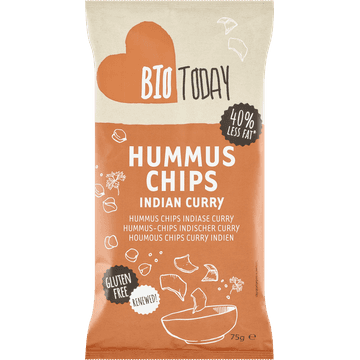 BioToday Hummus Chips Indiase Curry 75 g