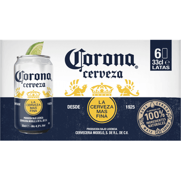 Corona Extra Bier Blikken 6 x 33 cl
