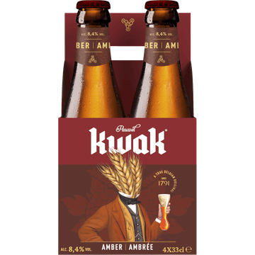 Pauwel Kwak Amber Bier Flessen 4 x 33 cl