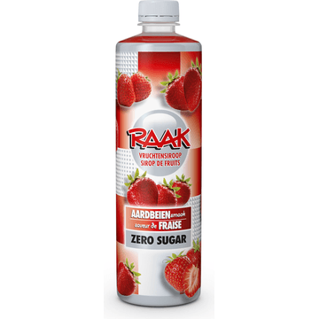 RAAK Vruchtensiroop Aardbei Zero Sugar 0,75 L