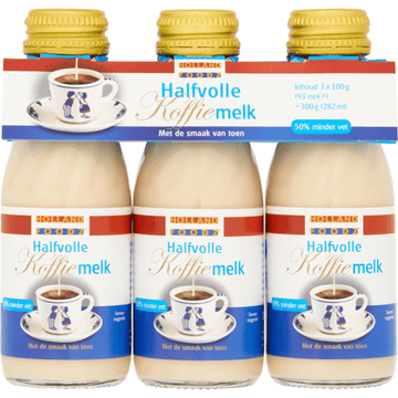 Holland Foodz Halfvolle Koffiemelk 3 x 100 g