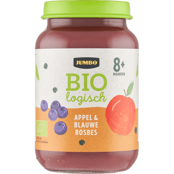 Jumbo Babyvoeding Biologisch Appel & Blauwe Bosbes 8+ Maanden 190 g