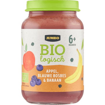 Jumbo Babyvoeding Biologisch Appel, Blauwe Bosbes & Banaan 6+ Maanden 190 g