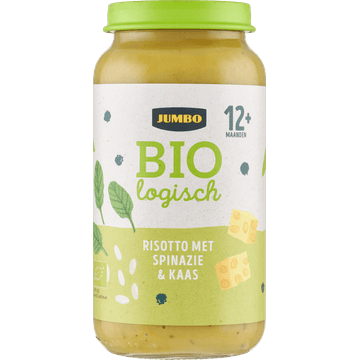 Jumbo Babyvoeding Biologisch Risotto met Spinazie & Kaas 12+ Maanden 250 g