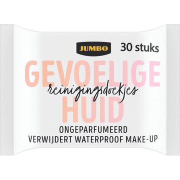 Jumbo Gezichtsreinigingsdoekjes voor de Gevoelige Huid 30 Stuks