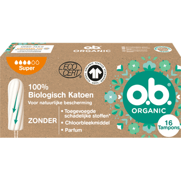O.B. Organic Super Tampons 16 Stuks