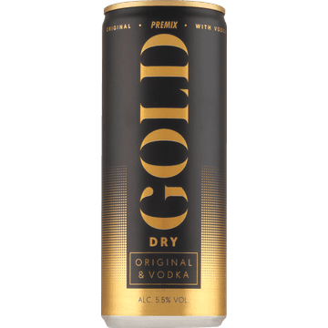 Gold Dry Original & Vodka Premix Alcoholic Beverage 250 ml
