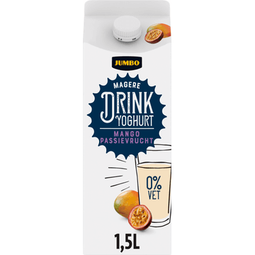 Jumbo Magere Drinkyoghurt Mango Passievrucht 0% Vet 1,5 L