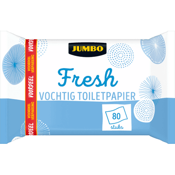 Jumbo Vochtig Toiletpapier Fresh Voordeelverpakking 80 Stuks