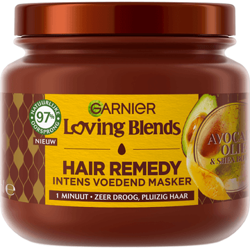 Garnier Hair Remedy Loving Blends Intens Voedend Masker Avocado Olie & Shea Boter 340 ml