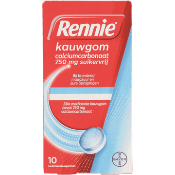 Rennie Calciumcarbonaat 750 mg Suikervrij
