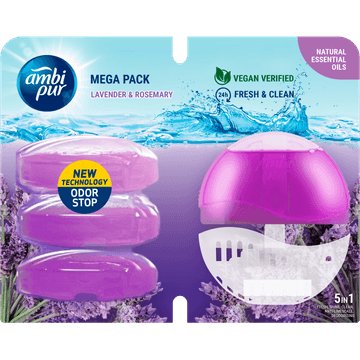 Ambi Pur 24h Fresh & Clean Lavender & Rosemary 5in1 Mega Pack 4 x 55 ml