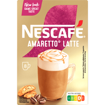 Nescafé Amaretto Latte Oploskoffie 8 x 17,5 g