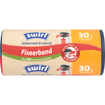 Swirl Vuilniszakken met Fixeerband 30 liter XL 10 stuks