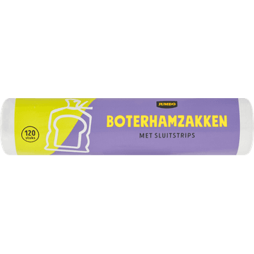 Jumbo Boterhamzakken met Sluitstrips 120 Stuks
