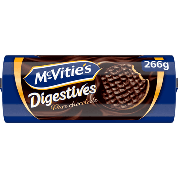 McVitie's Digestives Pure Chocolade Tarwebiscuit met Pure Chocolade 266 g