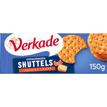 Verkade Ovengebakken Shuttels Paprika & Kaas 150 g