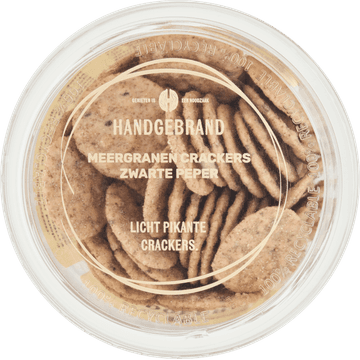 Handgebrand Meergranen Crackers Zwarte Peper 80 g