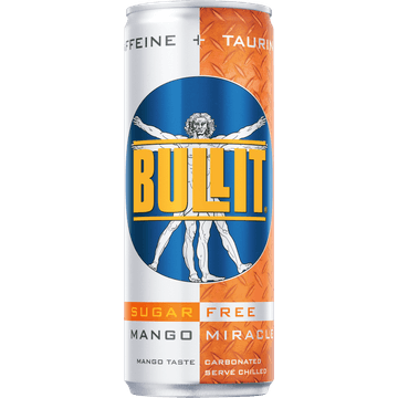 Bullit Energy Drink Suikervrij Mango Miracle 250ml