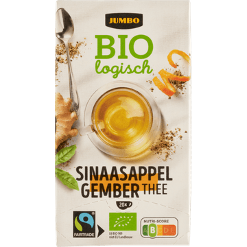 Jumbo Biologisch Sinaasappel Gember Thee 20 Stuks 30 g