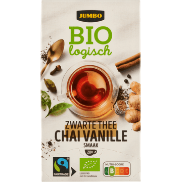 Jumbo Biologisch Zwarte Thee Chai Vanille Smaak 20 Stuks