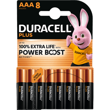 Duracell Plus Power Boost AAA 8 Stuks