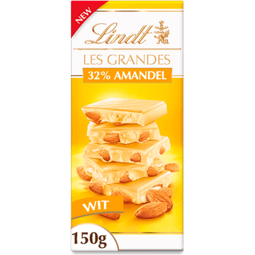 Lindt Chocolade Les Grandes Wit Amandel 150g