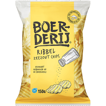 Boerderij Chips Ribbel Zeezout 150 g