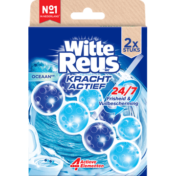 Witte Reus toiletblok Kracht Actief Oceaan 2 x 50g