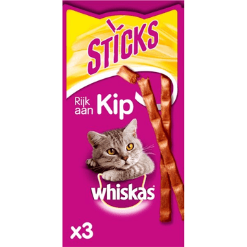 Whiskas Sticks - Kip - Kattensnack - 3 Stuks