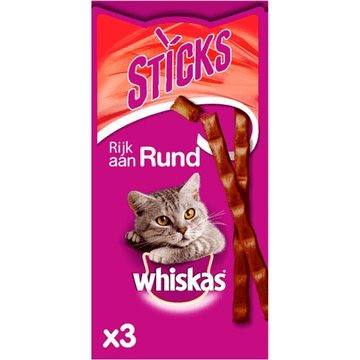 Whiskas Sticks - Rund - Kattensnack - 3 Stuks