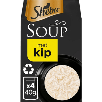 Sheba Soup Kip Kattenvoer 4 x 40 g