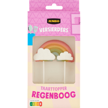 Jumbo Versierders Taarttopper Regenboog 60 g