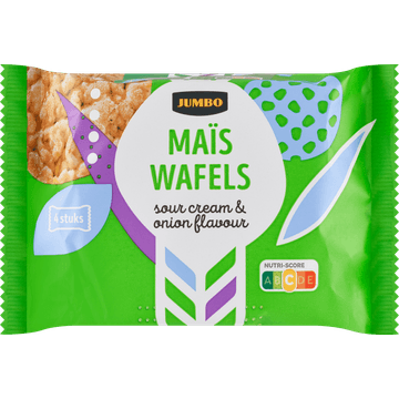 Jumbo Maïswafels Sour Cream & Onion 4 x 30,8 g