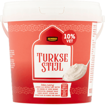 Jumbo Yoghurt Turkse Stijl Naturel 10% Vet 1 kg