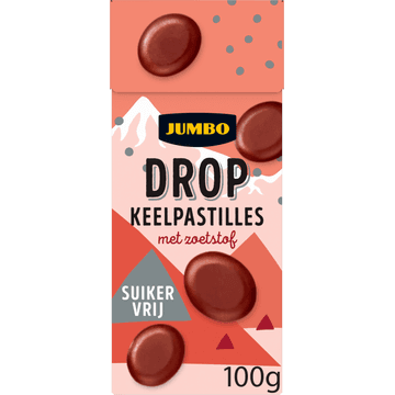 Jumbo Drop Keelpastilles Suikervrij 100 g