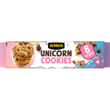 Jumbo Unicorn Cookies 8 Stuks