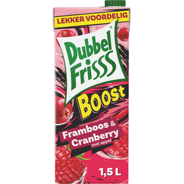 DubbelFrisss Boost Framboos - Cranberry 1,5L