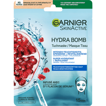 Garnier SkinActive Hydra Bomb Sheet Mask met Granaatappel