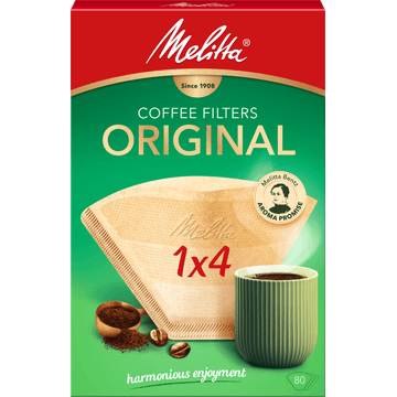 Melitta Original Koffiefilters 1x4 Bruin 80 stuks