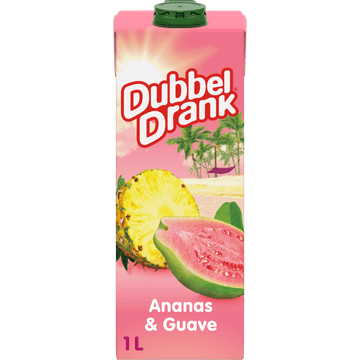 DubbelDrank Ananas & Guave met Sinaasappel en Appel 1 L