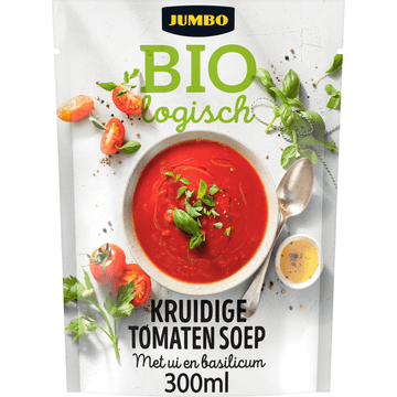Jumbo Biologisch Kruidige Tomatensoep met Ui & Basilicum 300ML