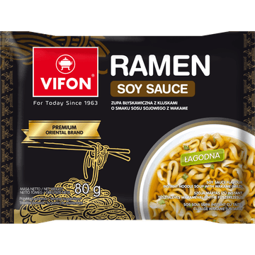 Vifon Ramen Soy Sauce Flavour Instant Noodle Soup with Wakame (Mild) 80 g