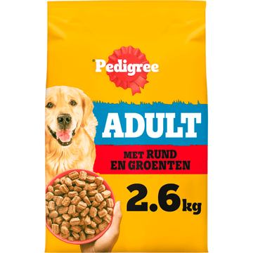 Pedigree Adult - Hondenbrokken - Rund en Groenten Hondenvoer - 2.6kg