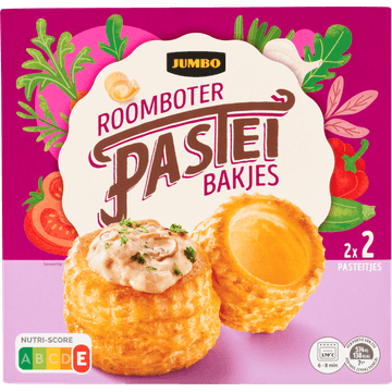 Jumbo Roomboter Pasteibakjes 4 Stuks